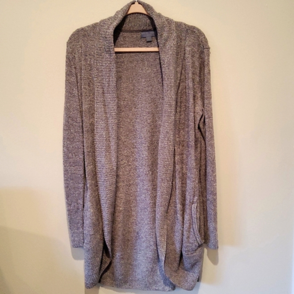 BAREFOOT DREAMS COZYCH8C LITE CARDIGAN SIZE MEDIUM  IN GRAY